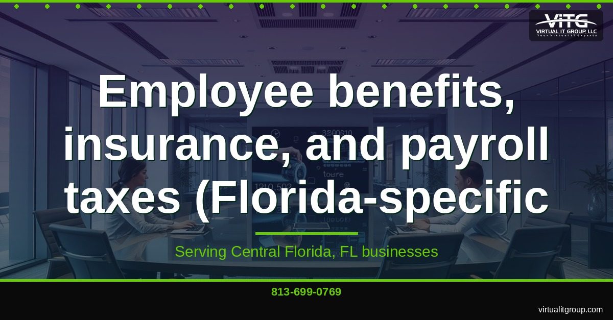 Professional IT team working in a modern Central Florida office environment