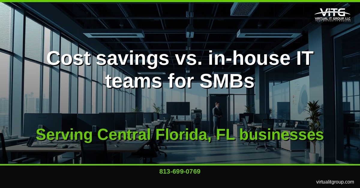 Technician remotely troubleshooting computer issues for Central Florida business